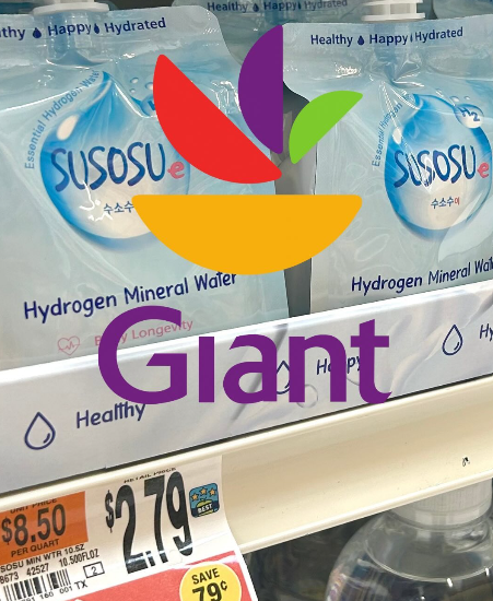 Susosu Water Expands to Giant Foods Stores Across Mid-Atlantic